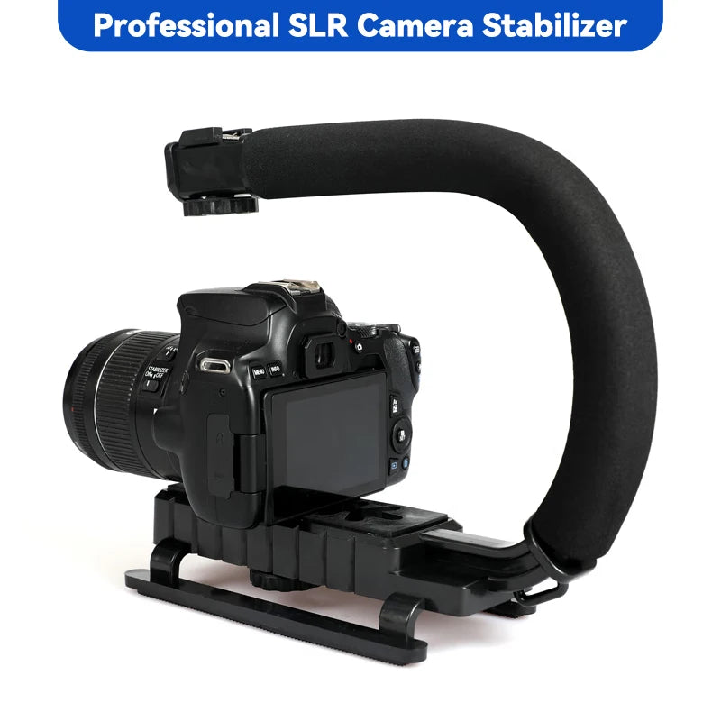 U-Shaped Portable Handheld Photography Camera Holder Video Handle DV Bracket C-Shaped Steadicam Stabilizer Kit for SLR DV