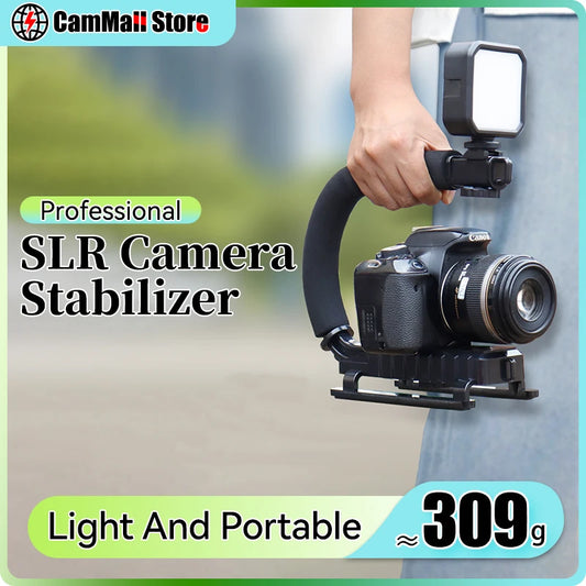 U-Shaped Portable Handheld Photography Camera Holder Video Handle DV Bracket C-Shaped Steadicam Stabilizer Kit for SLR DV