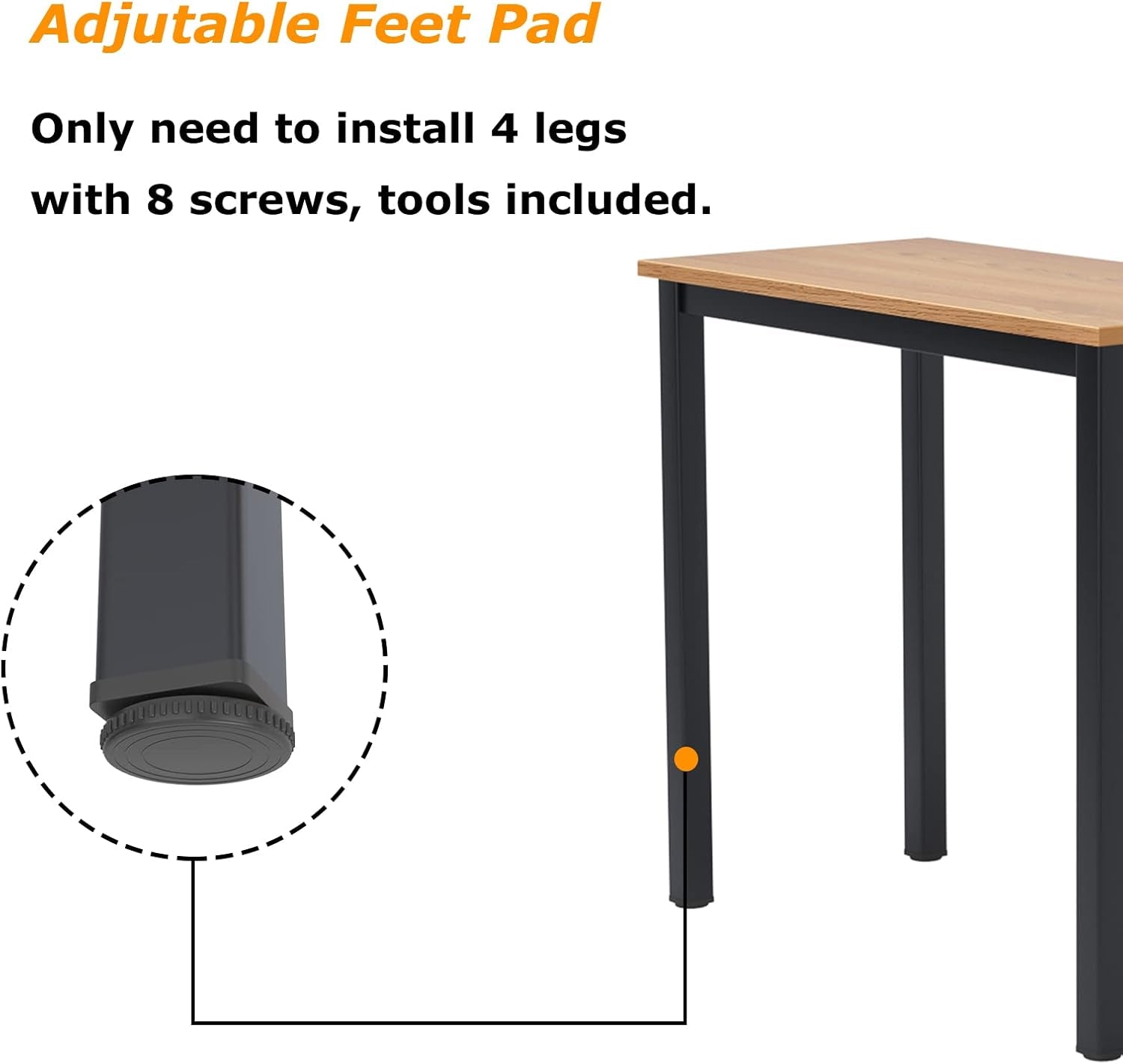 63Inches Computer Desk PC Desk Office Desk Workstation for Home Office Use Writing Table, Teak