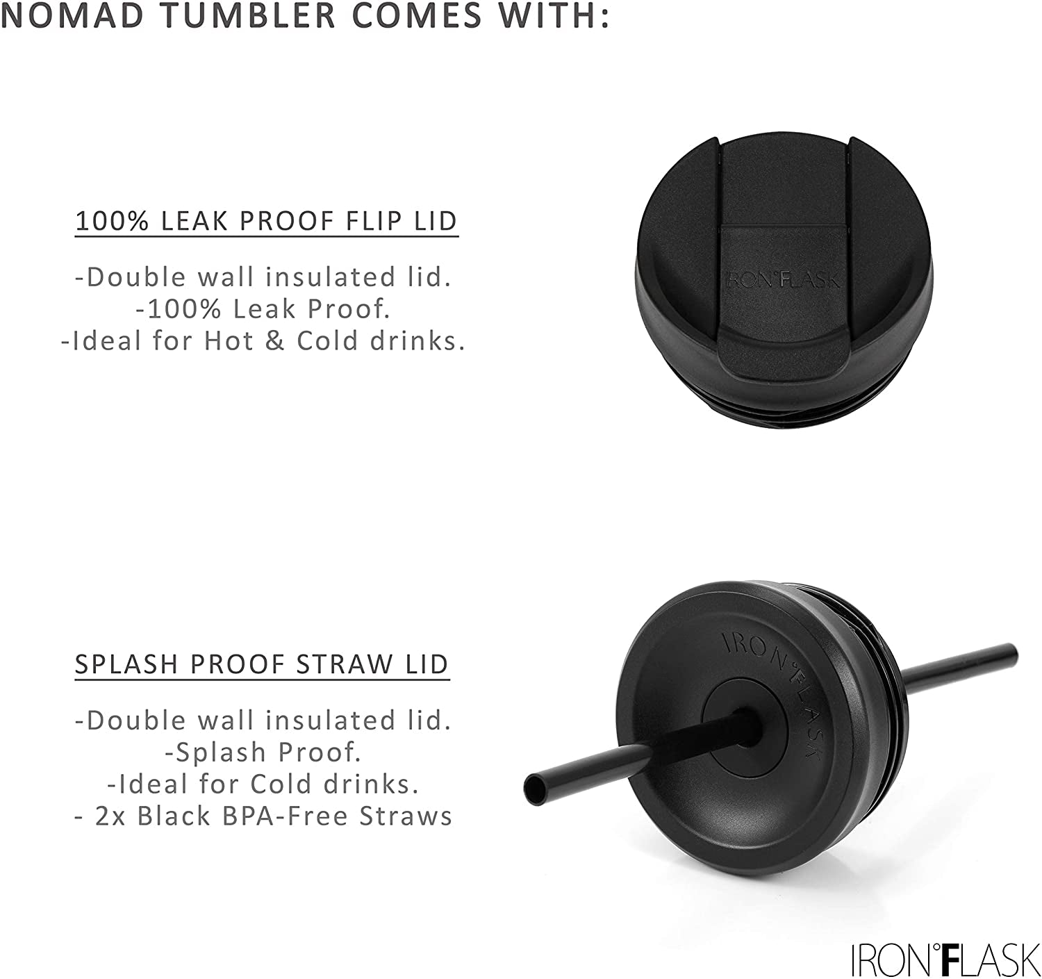 Nomad Tumbler - 2 Lids Straw/Flip, Vacuum Insulated Stainless Steel Bottle, Double Walled, Drinking Cup, Thermo Coffee Travel Mug, Water - Blue Waves, 16 Oz
