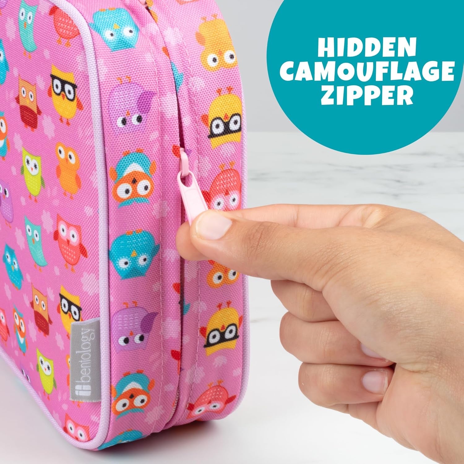 Lunch Box for Kids- Insulated, Waterproof, Durable Tote Bag Lunchbox Fits Bento Boxes, Containers, Jars, Bottles- Keeps Food Hotter or Colder Longer- Back to School Reusable Sleeve for Girls