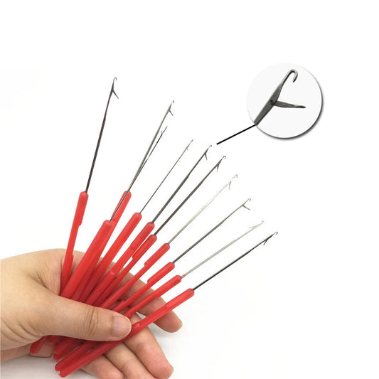 Lace Crochet Hook Knitting Needles Plastic Handle Small Crochet Hooks Hair Weaving for Braids 5Pcs/Lot