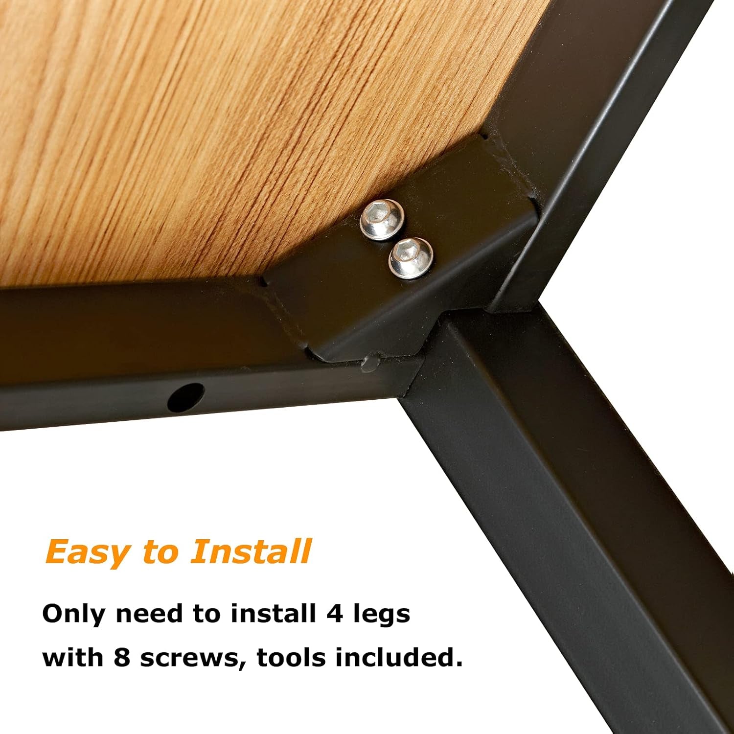 63Inches Computer Desk PC Desk Office Desk Workstation for Home Office Use Writing Table, Teak
