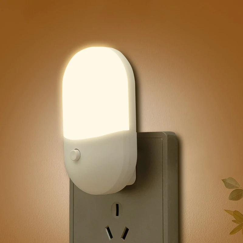 Bedside Lamp LED Mini Night Light EU US Plug Eye Protection Night Light Kids Gift Use for Bedroom Living Room Baby Feeding