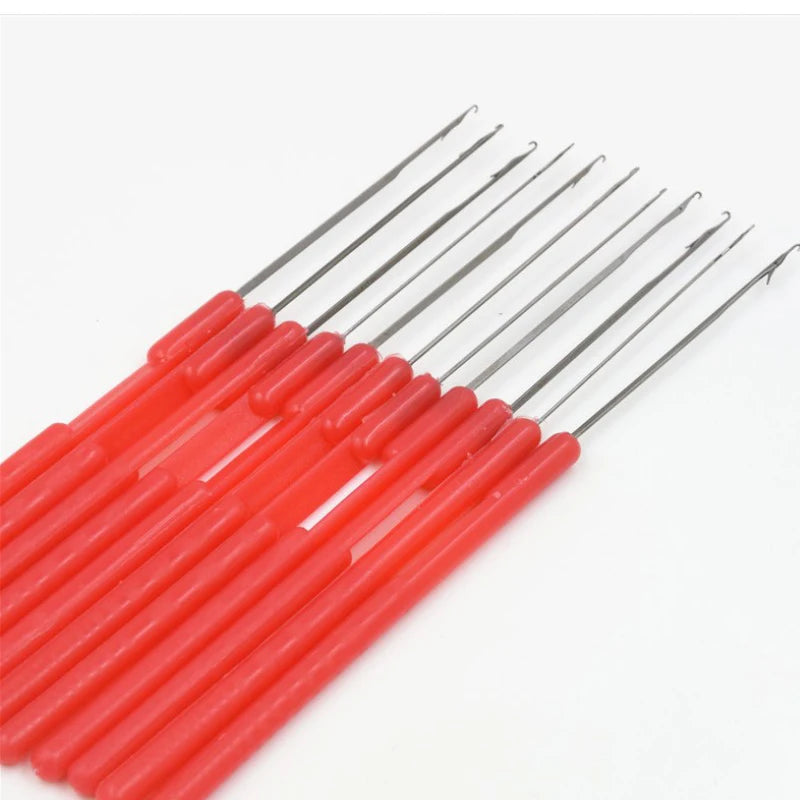 Lace Crochet Hook Knitting Needles Plastic Handle Small Crochet Hooks Hair Weaving for Braids 5Pcs/Lot