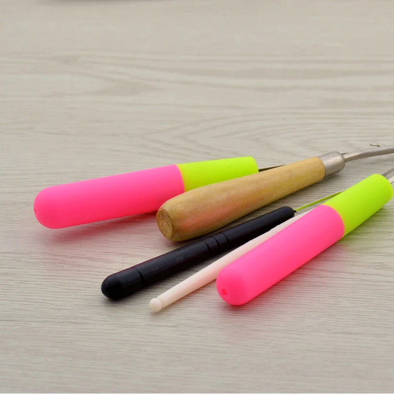 Sewing Craft Crochet Hook Needles 5Pcs Set with Latch & Micro French Branding Hair Extensions Dreadlocks Wig Making Tools