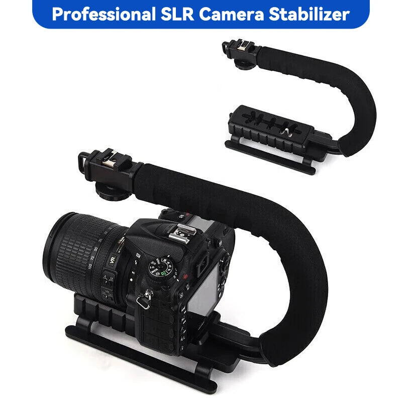 U-Shaped Portable Handheld Photography Camera Holder Video Handle DV Bracket C-Shaped Steadicam Stabilizer Kit for SLR DV